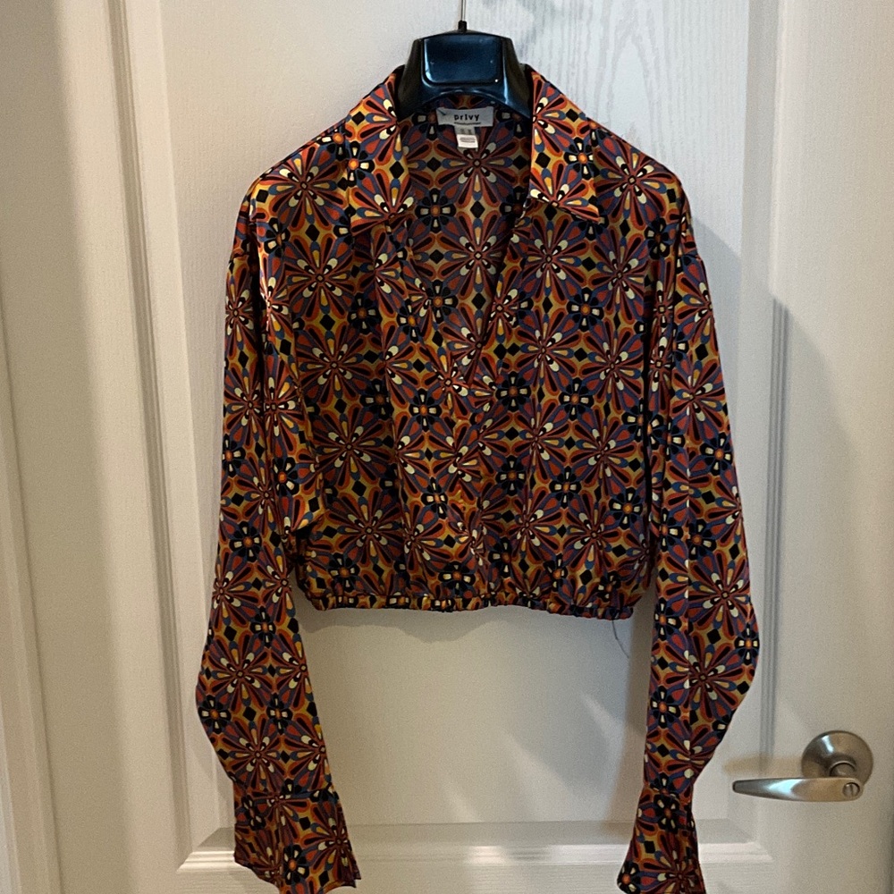 Privy Multicolor Geometric Pattern Top